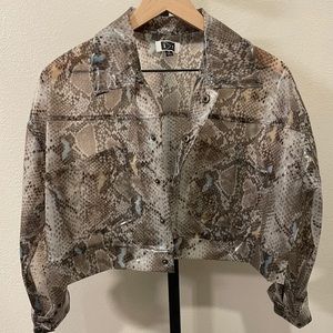 Snake Skin TPU Cropped Jacket